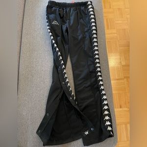 Kappa tearaway small black pants Y2K vintage 2000s